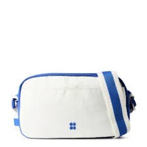 Sweaty Betty All Day Crossbody Bag Purse Blue White Casual Travel Lightweight